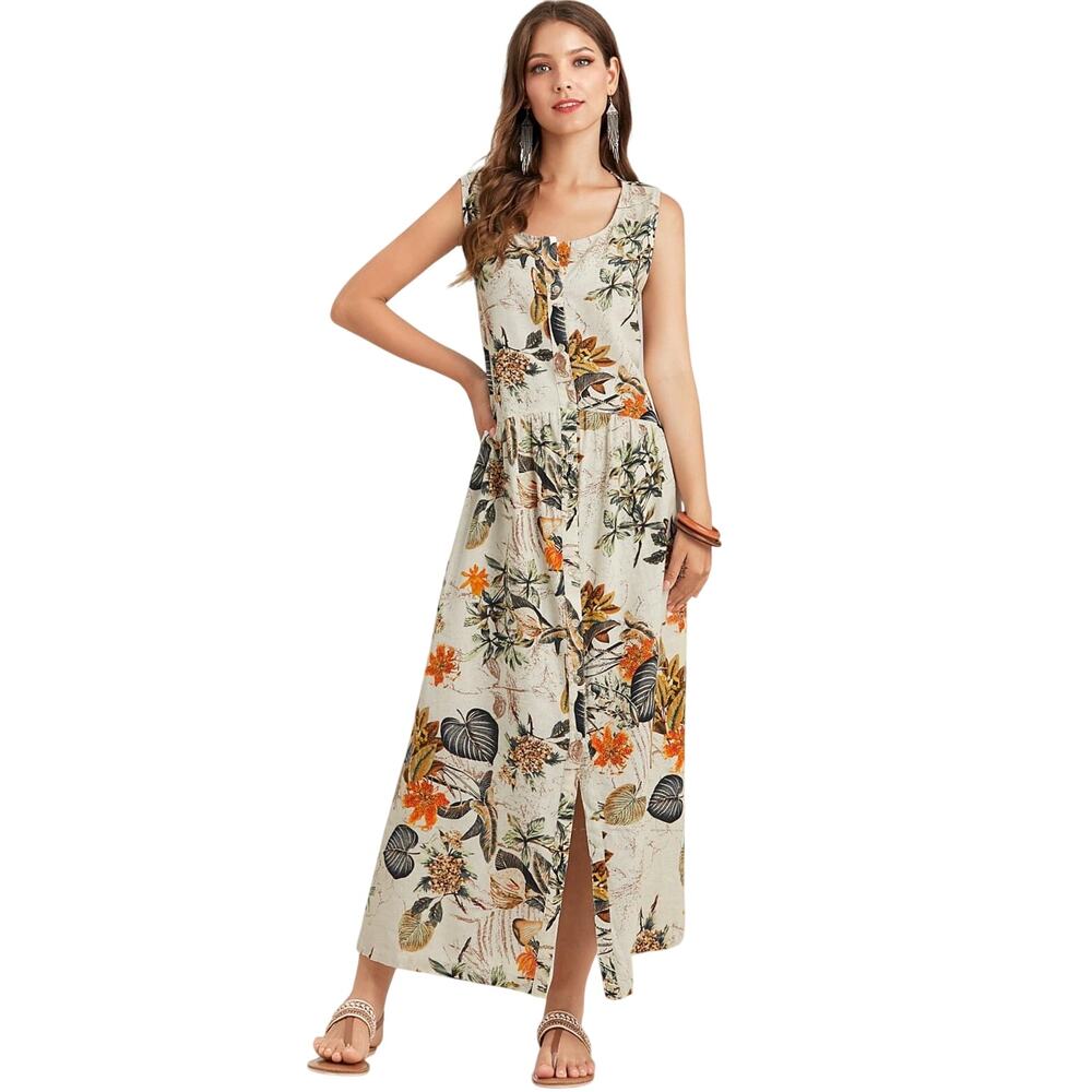 AMAZING! Floryday Floral Maxi Dress Womens Size M